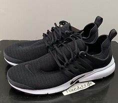 ad eBay - New! Women's Nike Air Presto sz10 Black/White trainer 1 90 95 max 878068 001 - Buy Now, click the link (eBay) Comfortable Nike Sneakers For Sports, Casual Basketball Shoes For Training With White Sole, Casual Black Basketball Shoes With Athletic Fit, Casual Black Basketball Shoes, Nike Air Max Casual Sports Shoes, Breathable, Casual Nike Air Max For Sports, Breathable, Casual High-top Running Shoes For Training, Black Nike Air Max Lace-up For Jogging, Casual Nike Air Max With Boost Midsole For Running