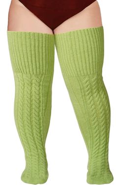 PRICES MAY VARY. 44% Acrylic, 28% Cotton, 20% Merino Wool, 8% Polyester. Premium Merino Wool and High-Quality Cotton for all-day warmth and comfort. Please contact us if Any Defective or Missing Garters. REAL EUROPEAN PLUS SIZE FOR THICK THIGH: Toe to Top Length: 31 inches/79cm. The stretch width at the top of the sock reaches 42 inches. Recommended: For upper thighs that measure 27 inches or larger. PREMIUM WOOL, SOFT & COMFORTABLE: We use up to 20% Merino Wool and the Plus Size Over Knee Socks Green Thigh High Socks, Plus Size Thigh High Socks, Thigh High Socks Plus Size, Plus Size Thigh, Thigh Band, Over Knee Socks, Slouch Socks, Stockings Legs, Garter Belts