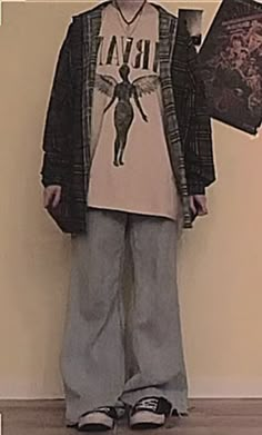 Baggy Outfits Aesthetic Grunge, Cool Astethic Outfits, Punk Rock Aesthetic Outfits Grunge, 90s Grunge Style Edgy, Urban Core Aesthetic Outfits, Nirvana Grunge Outfit, Grudge Core Outfit, Baggy Grunge Clothes, 90s Grunge Clothes Aesthetic