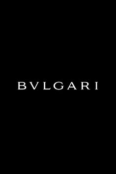 the bvlgarti logo is shown in black and white on a dark background