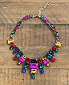 🍃Beautiful Multicoloured Glowing Mishka statement piece 🍃Lobster claw closure  🍃 150 grams in weight Mariana Jewelry, Black Necklace Statement, Unusual Necklace, Contemporary Necklace, Fabric Bowls, Colorful Necklace, African Necklace, Necklace Colorful, Felt Jewelry