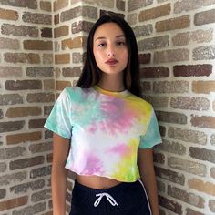 Top T-Shirt Tie Dye Cropped, Available In 9 Colors: Grey N' Orange;Grey N' White;Light Blue Pink N' Yellow; Grey Mustard N' Pink ; Hot Pink N' Grey ;Pink N’ White; Grey N' Yellow; Light Blue; Yellow And Pink Cute Top,Great For Pairing It With Jeans Or Skinny Pants. Pair It With Short Jeans, Mini Skirts Or Sexy Leggings For Fashion Look. The Material Is Soft And Comfortable. 100% Cotton,Machine Washable. This Listing Is For Light Blue Pink N' Yellow Tie Dye Top. Colorful Short Sleeve T-shirt For Spring, Casual Cropped T-shirt For Spring Day Out, Trendy Multicolor Summer T-shirt, Trendy Green T-shirt For Summer, Trendy Multicolor T-shirt For Spring, Trendy Summer Crop Top T-shirt, Cute Short Sleeve Summer Crop Top, Cute Short Sleeve Crop Top For Summer, Trendy Multicolor Summer Tops