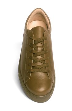 A minimalist sneaker constructed from soft leather offers superior comfort with leather lining, a removable foam insole and a rubber cupsole. Removable OrthoLite® insole Leather upper and lining/rubber sole Imported Asian Owned/Founded Modern Walking Shoes With Textured Sole, Classic High-top Walking Shoes With Rubber Sole, Classic Low-top Walking Shoes With Rubber Sole, Modern Sneakers With Recycled Rubber Sole, Low-top Recycled Rubber Sneakers With Rubber Sole, Low-top Sneakers With Recycled Rubber Sole, Modern Lace-up Sneakers With Recycled Rubber, Modern Lace-up Sneakers Made Of Recycled Rubber, Comfortable Round Toe Sneakers With Leather Sole