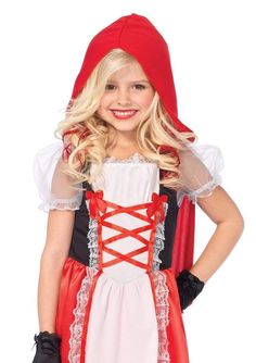 Leg Avenue Girl's Red Riding Hood Costume Red Riding Hood Apron, Riding Hood Costume, Hood Girls, Red Riding Hood Costume, Kids Costumes Girls, Costumes Dresses, Matching Costumes, Grandma's House, Hooded Cape