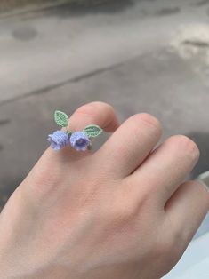 Get trendy with [Handmade] Lily of the valley ring -  available at Peiliee Shop. Grab yours for $45 today! Aesthetic Items, Tops Pattern, Crochet Rings, Anime Hands, Crochet Jewelry Patterns, Crochet Business, Kawaii Crochet, Crochet Inspo, Crochet Clothing