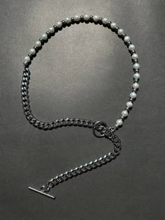 THE HEMATITE PEARL CHAIN NECKLACE – Rimor Jewelry Luxury Silver Bead Jewelry, Luxury Silver Beaded Pendant Necklace, Luxury Silver Beads Jewelry, Handmade Metal Beaded Necklace, Luxury Silver Beaded Chain Necklace, Luxury Handmade Silver Necklace, Masculine Jewelry Pearl, Pearl Anklet, Pearl Chain Necklace