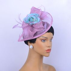 Hello!Welcome to our shop of  365daysCreations product information: Season:All Season Gender:Female Occasion:Party,Wedding,Melbourne cup,Kentucky Derby Material:Feather,Sinamay With 1.2cm satin headband at the back Color:light purple,blue Sinamay Hat Fascinator For Royal Ascot, Party Wide Brim Sinamay Fascinator, Royal Ascot Sinamay Fascinator For Party, Kentucky Derby Fascinator Hat With Handmade Flowers, Kentucky Derby Sinamay Headpiece For Party, Handmade Flowers Fascinator With Wide Brim For Party, Kentucky Derby Party Headpiece In Sinamay, Kentucky Derby Party Hats With Handmade Flowers, Party Mini Hats With Handmade Flowers