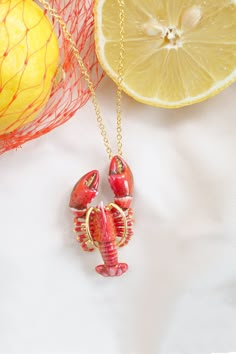 Red Lobster Necklace Dance with the waves, sing along 'Under the sea'... Open up your mind free. Imagine deep down through an ocean. Fantastic vivid sea lifes swim around. Let the ocean hears your soul. Let the sea animals take control. The 'OCEAN INSTRUMENT' is calling! Every handmade item is quirky and unique, which makes it special. Handcrafted and full process produce in Thailand. // materials: polished brass with 18k gold plating ( Brass is an alloy made of mainly of copper and zinc ) // fi Cheap Dainty Jewelry With Lobster Clasp, Luxury Green Necklace With Lobster Clasp, Luxury Minimalist Chain Necklace With Lobster Clasp, Cheap Charm Necklace With Lobster Clasp For Friendship, Affordable Statement Jewelry With Lobster Clasp, Cheap Costume Jewelry Necklaces With Lobster Clasp, Luxury Charm Necklaces With Lobster Clasp As A Gift, Elegant Cheap Necklace With Lobster Clasp, Luxury Black Necklaces With Lobster Clasp