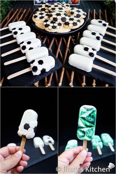 Soccer-Themed Cakesicles 