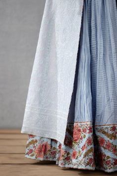 Shop for Torani Blue Handwoven Chanderi Samsara Dhuni Chogha With Rati Jaloba Ghera for Women Online at Aza Fashions Dori Embroidery, Dori Work, Work Jacket, Long Jacket, Embroidered Jacket, Sea Blue, Cotton Voile, Blue Jacket, Mandarin Collar