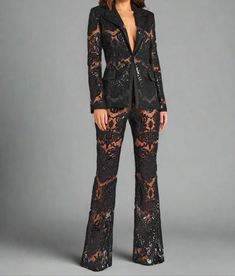 Introducing the sequin and lace Blazer Pant Set from Primadons and Donnas. This item is made to order and takes around 7 -10 business days to ship out. It features sequin on the blazer lining on the waist.. Please pay attention to sizing as it runs small. For plus size, please provide your measurements in CM (bust, waist, and hips). This Sequin and Lacd.Blazer Pant Set is perfect for any special occasion. Whether you're attending a wedding, a formal event, or just want to make a statement, this Bodysuit Tops, Lace Blazer, Bodysuit Jumpsuit, Full Body Suit, Stocking Tights, Beach Swimwear, Sweater Collection, Boutique Fashion, Short Leggings