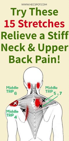 Back Stretches For Pain, Shoulder Exercises, Stiff Neck