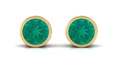 Product Details Make your look more glossy with this gorgeous Solitaire Stud Earring. You can also make your look simple and elegant by wearing these Simple Stud earrings with your formal attire too. These Stud earrings are decorated with round shape Emerald Gemstone set as Solitaire in a Bezel Setting. Product Information SKU SHP-EARRINGS062196572 Length 5 mm Width 5 mm Weight 1.38 gm (Approximate) EMERALD INFORMATION No.of Stones 2 Pieces Total Weight 0.99 Carat (Approximate) Dimension(approx) Simple Stud Earrings, Solitaire Studs, Emerald Earrings, Emerald Gemstone, Formal Attire, Stud Earring, Bezel Setting, Round Shape, Emerald