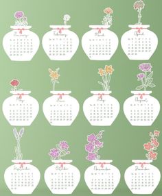 Calendario floral de escritorio/mesa 2025 con soporte/regalo del Día de la Madre - Etsy España Anime Calendar, Busy Family Organization, School Labels Printables, Diy Necklace Display, Astrology Calendar, School Labels, Mini Calendars, Family Organizer