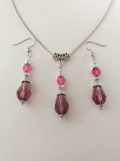 Victorian Silver Agate Burgundy jewelry set necklace earrings Boho jewelry set Agate Dragon veins set Burgundy crystal set gift jewelry set Silver-toned fine ornaments Agate Dragon veins and Burgundy glass faceted teardrop shaped beads Victorian jewelry set necklace and earrings. Bohemian necklace and earrings . Beautiful Set of silver-tone Antique style Burgundy red-purple necklace and earrings. Silver tone  Victorian style necklace and earrings. Boho necklace. Bohemian necklace and earrings. Romantic necklace and earrings. Beautiful necklace with same style earrings with pink Agate Dragon veins and Burgundy glass handmade beads.  Perfect Gift for girlfriend, mother, sister, bridesmaids or Maid of honor. Gift for special people or jewelry set for your special occasion. FREE SHIPPING  Mate Czech Glass Jewelry With Matching Earrings For Gifts, Czech Glass Jewelry Set With Matching Earrings As Gift, Gemstone Jewelry Sets Gift, Costume Jewelry Crystal Necklaces For Gifts, Gift Crystal Necklace In Costume Jewelry Style, Costume Crystal Necklace For Gifts, Faceted Costume Jewelry As A Gift, Faceted Costume Jewelry As Gift, Crystal Jewelry Sets With Round Beads For Gifts