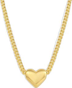 Gold | gorjana jewelry | Lou Heart Charm Necklace Yellow Gold Chain Necklace For Valentine's Day, Valentine's Day Yellow Gold Chain Necklace, Elegant Heart Shaped Gold Chain Necklace, Elegant Heart-shaped Gold Chain Necklace, Valentine's Day Gold Chain Heart Necklace, Valentine's Day Heart Necklaces With Gold Chain, Valentine's Day Heart Shaped Gold Chain Necklace, Valentine's Day Heart Necklace With Gold Chain, Valentine's Day Heart Pendant Necklace With Gold Chain