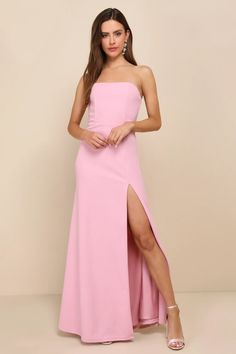 Rose Pink Dress - Strapless Bustier Dress - Mermaid Maxi Dress - Lulus Baby Pink Cocktail Dress, Light Pink Strapless Prom Dress, Strapless Pink Prom Dress, Pink Strapless Prom Dress, Light Pink Long Dress, Hot Pink Formal Dress, Prom Scrapbook, Pink Maxi Dresses, Light Pink Maxi Dress