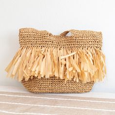 In Stock Now Shipping From Los Angeles The Elena Handbags Large Straw Woven Tote Bag with Tassles is an exquisite accessory ideal for adding a bit of timeless elegance to any occasion. The intricate weaving of the straw provides a stunning textural contrast and the lovely tassels add a touch of sophistication, making it perfect for formal or casual events. Crafted with the utmost attention to detail and quality, this bag is sure to be a treasured favorite for many seasons to come. Please note th Summer Rectangular Bag With Tassels, Natural Travel Bags With Tassels, Natural Color Travel Bags With Tassels, Rectangular Natural Shoulder Bag With Tassels, Natural Rectangular Shoulder Bag With Tassels, Natural Summer Shoulder Bag With Tassels, Natural Tassel Shoulder Bag For Summer, Natural Tassel Summer Shoulder Bag, Natural Tasseled Summer Shoulder Bag