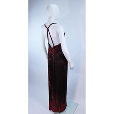 Description: Bob Mackie beaded black & red gown Embellished silk along with red hand beading Race-style halter Center back zip Dropped back Length: 60" Bust: 34-36" Waist: 28" Hip: 36-38" Worn by Brook Shields and featured on the cover of Cosmopolitan in 1983 Circa 1980's Details: Size: US 8Color: Black/RedMaterial: SilkCondition: Excellent Shipping: All orders are shipped with a standard flat rate of $9.95 or expedited flat rate of $19.95. Races Style, Red Gown, Red Gowns, Bob Mackie, Hand Beading, Cosmopolitan, Black Red, Beading, Slip Dress