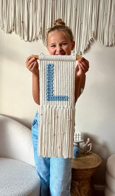 These macrame letters are the ideal way to add a personal touch to a child's space and make for a thoughtful, one-of-a-kind gift. Whether you're looking for a special present for a baby shower or to add a personalized touch to your own home, these alphabet wall hangings are the perfect choice. Each letter is carefully handmade with love and attention to detail, ensuring that it's not only a beautiful piece of decor, but also a special token of affection. Create a magical, handmade atmosphere wit Macrame Letters, Alphabet Wall Hanging, Kids Wall Decoration, Macrame Nursery Decor, Wall Macrame Hanging, Macrame Gifts, Nursery Macrame, Macrame Decoration, Macrame Nursery