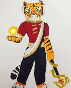 Tigress from Kung fu Panda Kongfu Panda, Animals As Humans, Magical Staff, Kung Fu Master, Dark Deception