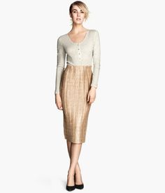 gah. so claire underwood right now.  Product Detail | H&M US Mixing Fabrics, Fitted Skirt, Online Fashion, Editorial Fashion, Fashion Item, Bohemian Style, Lace Skirt, Sequin Skirt, Spaghetti Strap