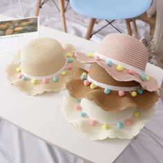 This beach set includes a stylish straw hat and bag perfect for protecting little ones from the sun. The adjustable chin strap ensures the hat fits securely and comfortably, and the drawstring bag is perfect for keeping trinkets safe and sound. Make the most of your beach days with this fashionable and practical beach set. Toddler Girl Accessories, Beige Hat, Straw Hat Beach, Toddler Bag, Summer Handbags, Beige Bag, Pink Hat, Beach Hat, Girl With Hat