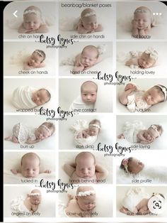 a series of photos showing baby names and their babies'names in the same photo