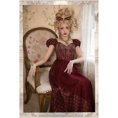 A lace-up dress that will make you look like a beautiful queen from the imperial era. The waist is high and the skirt is decorated with sheer chiffon. An elegant design that is loved over time. Try creating an elegant and glamorous atmosphere. 
 
 

 

 
 
 Color 
 
 Off white 
 wine red 
 Black 
 
 
 Size 
 
 XS size 
 
 Length: 129cm 
 Skirt length: 95cm 
 Bust: 84-89cm 
 Waist: 65-70cm 
 Sleeve length: 18cm 
 
 S size 
 
 
 Length: 130cm 
 Skirt length: 95cm 
 Bust: 89-94cm 
 Waist: 70-75cm Red Fitted Victorian Dress For Party, Red Vintage Ball Gown Dress, Vintage Red Ball Gown Dress, Elegant Red Ball Gown For Costume Party, Historical Floor-length Dresses For Fancy Dress, Vintage Floor-length Fancy Dress, Banquet Overbust Corset Dress With Boned Bodice, Historical Design Floor-length Fancy Dress, Red Fitted Victorian Dress For Evening