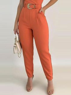 ⚡️Buy THE MRS. at the lowest price in United States. Check reviews and buy THE MRS. today. Cami Jumpsuit, Jumpsuit Elegant, Chic Type, Simple Chic, Casual Chic Style, Sleeveless Jumpsuits, Pocket Detail, Effortless Style, Casual Chic