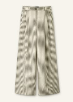 Ankle Sleeve, Pinstripe Pattern, Now And Forever, Straight Leg Trousers, Color Khaki, Straight Leg Pants, Mix Match, Linen Blend, Online Boutique