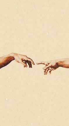 two hands reaching out towards each other