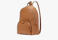 Style meets function with our large Hudson Backpack. Made from luxe pebbled leather it holds all your essentials (even a 13-inch laptop!) while maintaining a sleek look. | Kate Spade Hudson Large Backpack, Bungalow Brown Luxury Kate Spade Chic Leather Backpack, Kate Spade Leather Travel Bags, Kate Spade Travel Bags In Soft Leather, Classic Kate Spade Travel Backpack, Luxury Kate Spade Backpack For Travel, Modern Kate Spade Backpack For Everyday Use, Kate Spade Leather Backpack For Travel, Luxury Kate Spade Leather Backpack For Everyday, Luxury Kate Spade Travel Backpack