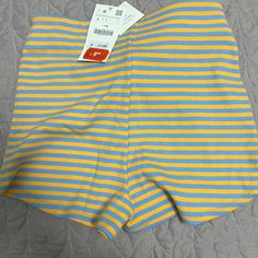 Brand New Zara Shorts, Yellow And Blue, Yellow Blue, Blue Yellow, Color Blue, Zara, Womens Shorts, Brand New, Yellow