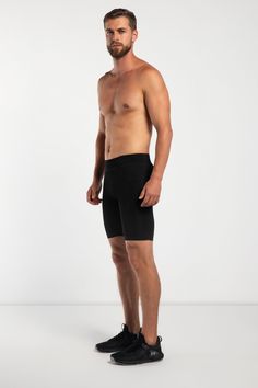 Sustainability Meets Performance. The Performance PRO Eco range uses recycled plastic bottles, fishing nets and ring pulls to create a technical fabric that’s super tough and good for the planet. With sports compression, two pockets, squat tested with zero transparency, and No-Ride soft-grips for a secure fit during workouts. Description: Black Men's Compression Shorts With Two Pockets Recycled Polyester / Spandex Squat tested with zero transparency Thigh phone pocket + zipper hip pocket Moistur Functional Black Bottoms With Built-in Shorts, Technical Bottoms With Built-in Shorts For Running, Functional Breathable Short Leg Bottoms, Breathable Functional Mid-thigh Bottoms, Functional Breathable Mid-thigh Bottoms, Functional Breathable Shorts, Functional Breathable Bottoms Mid-thigh Length, Breathable Mid-thigh Length Functional Bottoms, Black Sports Boxer Briefs With Built-in Shorts