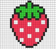 a cross stitch pattern with a strawberry on it