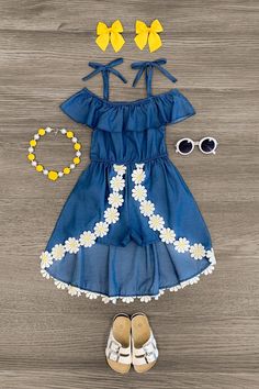 Denim & Daisy Cold Shoulder Skirted Romper Basketball Birthday Parties, Trendy Bows, Sparkle In Pink, Kid Outfits, Summer Outfits Kids, Weather Activities, Kid Clothes, Girls Show