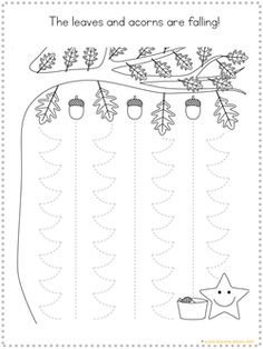 the leaves and acorns are falling worksheet