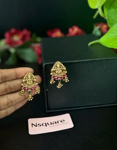 Beautiful antique matte gold finished Goddess Lakshmi stud earrings for your ethnic party wear dresses! These earrings weigh about 0.4 oz. Product care: Avoid contact with Chemicals such as Perfumes or any Sprays. Prevent the Jewellery from the water. Use Butter Paper or Cotton Cloth to store your Jewellery for a longer Product life. Lakshmi Earrings, Bollywood Earrings, Temple Earrings, Earrings Party Wear, Butter Paper, Goddess Lakshmi, Party Wear Dresses, Matte Gold, Gold Finish