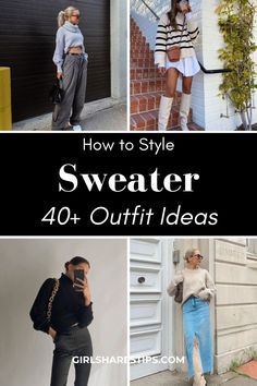 Get inspired by 40+ effortless sweater outfit ideas that bring together style and comfort! Perfectly suited for every season—spring through winter—these trendy looks include everything from classy cardigans to cute skirts paired with jeans. Whether you're planning a casual day out at school or dressing up for dinner dates and brunches on the weekend, these outfits ensure you'll look chic while staying comfy in classic colors like black, brown, and white! Chic Outfit Casual, Everyday Outfits Fall, Outfits Asian, Everyday Outfits Summer, Sweater Outfit Ideas, Casual Brunch Outfit, Outfit Casual Chic, Aesthetic Sweaters