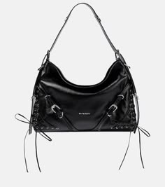 Designer Black Bag, Black Purse, Edgy Purse, Givenchy Bag, Black Leather Purse, Black Shoulder Bag, Black Leather Bags, Purses Designer, Pretty Bags