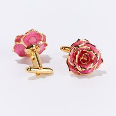 Make your special someone smile with our Pink Perfection Eternal Cufflinks. Our signature gold-trimmed petals come to life in captivating shades of pink that are sure to bring happiness to the ones you love. Stylish and sophisticated, with the perfect hint of sweetness, this pair of cufflinks is a beautiful and thoughtful gift to treasure for a lifetime. Revealed in the rich details of each pair of Eternal Cufflinks is the expert craftsmanship of our skilled artisans. Our perfectly picked roses Pink Gold Jewelry For Valentine's Day Formal Occasion, Formal Flower Shaped Jewelry For Valentine's Day, Valentine's Day Formal Pink Gold Jewelry, Formal Pink Gold Jewelry For Valentine's Day, Rose Gold Jewelry With Roses For Formal Occasions, Valentine's Day Formal Jewelry With Roses, Formal Valentine's Day Jewelry With Roses, Rose Gold Cuff Jewelry For Formal Occasions, Valentine's Day Formal Rose Jewelry