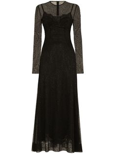 Dolce & Gabbana strass-embellished A-line Maxi Dress - Farfetch A Line Maxi Dress, Dolce Gabbana Dress, Versace Outfit, Maxi Dress Black, City Dress, Designer Lingerie, Fall Skirts, Satin Slip Dress, Black Maxi Dress