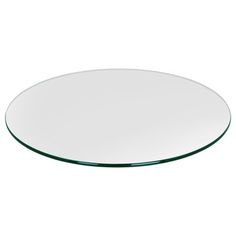 a round glass table top on a white background