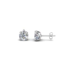 This 1 ct. Diamond stud earring adds statement to your look with the brilliant round cut diamonds incorporated in a classy prong setting with a butterfly designed pushback screw looking modern and stunning.  Round Cut Diamonds of 1 Total Carat Weight with Clarity SI2 and Color G in prong setting. Also to avail the same stud earring in different carat weight ,click here. This Diamond Round Stud Earring can be customized with various metals of your choice. Free Shipping within USA  Easy Returns 1 Year Manufacturing Warranty Purchase your jewelry at source price, liberated from broker charges, trader charges, wholesalers or retailers charges If you don’t find your desired jewelry, please don’t hesitate to contact our in-house designer to make your desired jewelry design. White Sterling Silver Earrings With Single Diamond, White Diamond Earrings With Single Diamond, Fine Jewelry White Single Diamond Earrings, White Moissanite Diamond Earrings For Formal Occasions, White Round Diamond Earrings, White Lab Grown Diamond Earrings Fine Jewelry, White Lab Grown Diamond Earrings, White Single Diamond Earrings For Formal Occasions, Elegant White Lab Grown Diamond Earrings