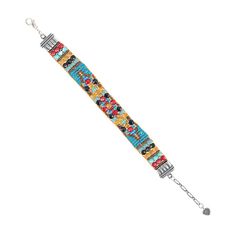 a colorful bracelet with beads and charms