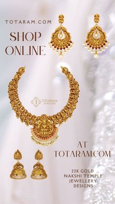 Discover gorgeous accessories like these Temple chandbali, jhumkas, kada, chokers, vaddanam and more at Totaram.com! Some of 2023’s hottest trends are expected to be: - Bold, Beautiful Earrings - Chunky Bracelets, Bangles, Kadas - Collar Style Necklaces, Chokers Shop these looks and more popular jewelry styles for 2023 conveniently and securely online at Totaram.com: https://bit.ly/2pxeSGZ Get free, fast shipping to ALL US LOCATIONS on orders $250 or more. #TotaramJewelers Traditional Yellow Gold Jewelry With Stones, Classic Gold Jewelry With Stones, Traditional Jewelry With Stones For Festivals, Traditional Stone Jewelry For Festivals, Traditional Gold Plated Necklaces With Jewels, Traditional Pendant Jewelry With Stones, Yellow Gold Jewelry For Festivals, Celebration Temple Jewelry With Stones, Vintage Yellow Gold Festive Jewelry