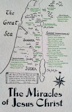 an old map with the names of jesus christ