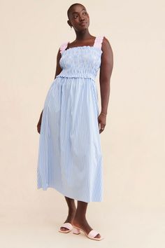 Rent Mixed Stripe Smocked Dress from Nuuly. Pick 6 items for $98/month. Free shipping + returns. Fresh Aesthetic, Backyard Parties, Feminine Blouses, Happy Hours, Arts District, Busy Lifestyle, Backyard Party, Smocked Dress, Mini Dresses