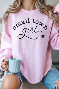 SMALL TOWN GIRL OVERSIZED GRAPHIC SWEATSHIRT The oversized sweatshirt trend has been seen on runways and street style icons alike. Made from high-quality cotton, this Small Town Girl sweatshirt is a cozy and stylish option for any wardrobe.PREMIUM COTTONOVERSIZED FIT Crew Neck Hoodie With Logo Print For Spring, Spring Crew Sweatshirt With Logo Print, Logo Print Sweatshirt For Spring Loungewear, Spring Logo Print Sweatshirt For Streetwear, Logo Print Sweatshirt For Spring Streetwear, Trendy Spring Hoodie With Logo Print, Relaxed Fit Logo Print Sweatshirt For Spring, Basic Cotton Sweatshirt For Spring, Trendy Fall Sweatshirt